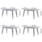 Simple Home Sintered Stone Dining Table Rectangle Shape Dining Table with 4 Legs Base Clearhalo ' dining_table' 'Dining Tables & Seating' 'Dining Tables' 'furn' 'furn_dining_table' 'Furniture' 'furniture_dining_table' 'Kitchen & Dining Furniture' 'kitchen&dining_furn' 'kitchen' 'kitchen_dining_table' 3739747