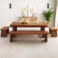 Pine Solid Wooden Table Rectangle Dining Table with Double Pedestal, in Brown Clearhalo ' dining_table' 'Dining Tables & Seating' 'Dining Tables' 'furn' 'furn_dining_table' 'Furniture' 'furniture_dining_table' 'Kitchen & Dining Furniture' 'kitchen&dining_furn' 'kitchen' 'kitchen_dining_table' 3739763