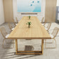 Rectangle Solid Pinewood Brown Tone Dining Table Simplicity Double Pedestal Table for Dining Room Clearhalo ' dining_table' 'Dining Tables & Seating' 'Dining Tables' 'furn' 'furn_dining_table' 'Furniture' 'furniture_dining_table' 'Kitchen & Dining Furniture' 'kitchen&dining_furn' 'kitchen' 'kitchen_dining_table' 3739768