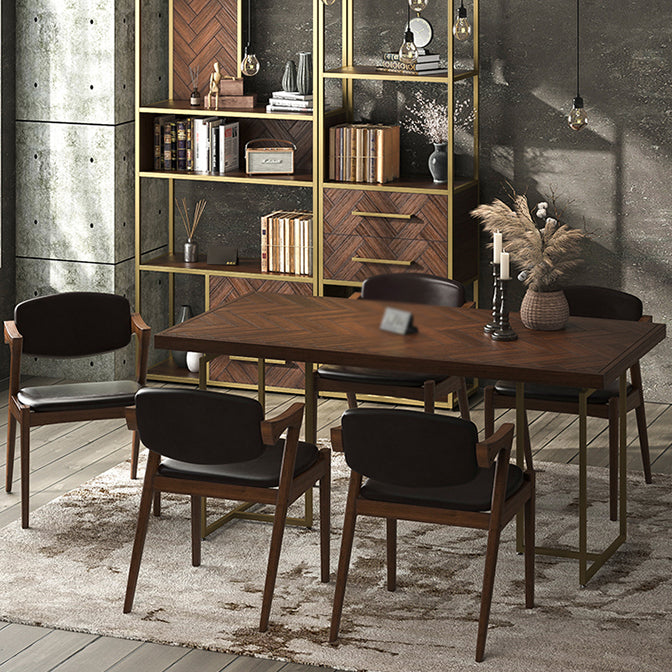 Traditional Luxury Rectangle Dining Table Solid Wood Table for Dining Room Clearhalo ' dining_table' 'Dining Tables & Seating' 'Dining Tables' 'furn' 'furn_dining_table' 'Furniture' 'furniture_dining_table' 'Kitchen & Dining Furniture' 'kitchen&dining_furn' 'kitchen' 'kitchen_dining_table' 3739784