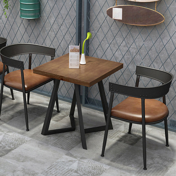 Industrial Solid Wood Dining Table Brown Table with Metal Base for Dinning Room Clearhalo ' dining_table' 'Dining Tables & Seating' 'Dining Tables' 'furn' 'furn_dining_table' 'Furniture' 'furniture_dining_table' 'Kitchen & Dining Furniture' 'kitchen&dining_furn' 'kitchen' 'kitchen_dining_table' 3739789