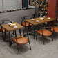Industrial Solid Wood Dining Table Brown Table with Metal Base for Dinning Room Clearhalo ' dining_table' 'Dining Tables & Seating' 'Dining Tables' 'furn' 'furn_dining_table' 'Furniture' 'furniture_dining_table' 'Kitchen & Dining Furniture' 'kitchen&dining_furn' 'kitchen' 'kitchen_dining_table' 3739790