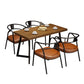 Industrial Solid Wood Dining Table Brown Table with Metal Base for Dinning Room Clearhalo ' dining_table' 'Dining Tables & Seating' 'Dining Tables' 'furn' 'furn_dining_table' 'Furniture' 'furniture_dining_table' 'Kitchen & Dining Furniture' 'kitchen&dining_furn' 'kitchen' 'kitchen_dining_table' 3739795