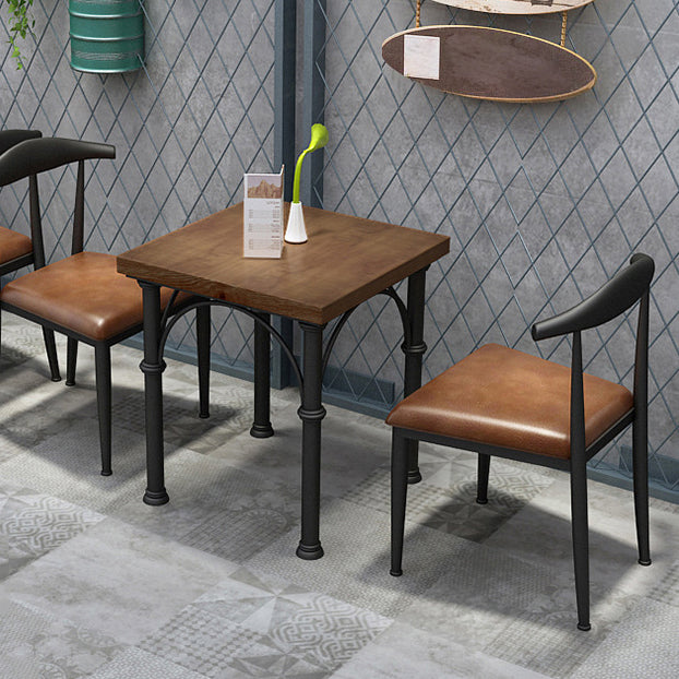 Industrial Solid Wood Dining Table Brown Table with Metal Base for Dinning Room Clearhalo ' dining_table' 'Dining Tables & Seating' 'Dining Tables' 'furn' 'furn_dining_table' 'Furniture' 'furniture_dining_table' 'Kitchen & Dining Furniture' 'kitchen&dining_furn' 'kitchen' 'kitchen_dining_table' 3739796