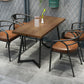 Industrial Solid Wood Dining Table Brown Table with Metal Base for Dinning Room Clearhalo ' dining_table' 'Dining Tables & Seating' 'Dining Tables' 'furn' 'furn_dining_table' 'Furniture' 'furniture_dining_table' 'Kitchen & Dining Furniture' 'kitchen&dining_furn' 'kitchen' 'kitchen_dining_table' 3739798