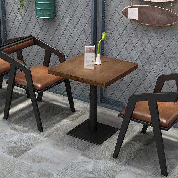 Industrial Solid Wood Dining Table Brown Table with Metal Base for Dinning Room Clearhalo ' dining_table' 'Dining Tables & Seating' 'Dining Tables' 'furn' 'furn_dining_table' 'Furniture' 'furniture_dining_table' 'Kitchen & Dining Furniture' 'kitchen&dining_furn' 'kitchen' 'kitchen_dining_table' 3739800