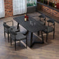 Industrial Rectangle Dining Table Sintered Stone Table with Double Pedestal Clearhalo ' dining_table' 'Dining Tables & Seating' 'Dining Tables' 'furn' 'furn_dining_table' 'Furniture' 'furniture_dining_table' 'Kitchen & Dining Furniture' 'kitchen&dining_furn' 'kitchen' 'kitchen_dining_table' 3739806
