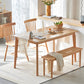 Contemporary Style Solid Wood Dining Table 4 Legs Wood Base Rectangle Table for Home Clearhalo ' dining_table' 'Dining Tables & Seating' 'Dining Tables' 'furn' 'furn_dining_table' 'Furniture' 'furniture_dining_table' 'Kitchen & Dining Furniture' 'kitchen&dining_furn' 'kitchen' 'kitchen_dining_table' 3739818
