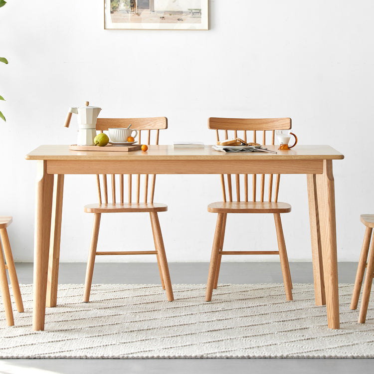 Contemporary Style Solid Wood Dining Table 4 Legs Wood Base Rectangle Table for Home Without Chairs Clearhalo ' dining_table' 'Dining Tables & Seating' 'Dining Tables' 'furn' 'furn_dining_table' 'Furniture' 'furniture_dining_table' 'Kitchen & Dining Furniture' 'kitchen&dining_furn' 'kitchen' 'kitchen_dining_table' 3739819