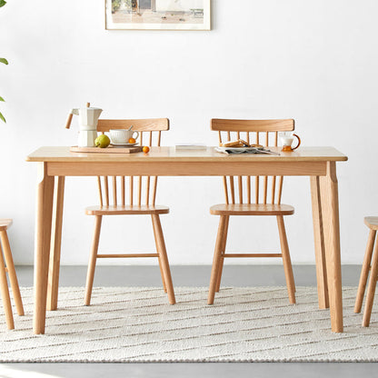 Contemporary Style Solid Wood Dining Table 4 Legs Wood Base Rectangle Table for Home Without Chairs Clearhalo ' dining_table' 'Dining Tables & Seating' 'Dining Tables' 'furn' 'furn_dining_table' 'Furniture' 'furniture_dining_table' 'Kitchen & Dining Furniture' 'kitchen&dining_furn' 'kitchen' 'kitchen_dining_table' 3739819