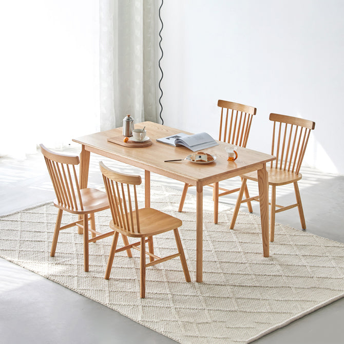 Contemporary Style Solid Wood Dining Table 4 Legs Wood Base Rectangle Table for Home Clearhalo ' dining_table' 'Dining Tables & Seating' 'Dining Tables' 'furn' 'furn_dining_table' 'Furniture' 'furniture_dining_table' 'Kitchen & Dining Furniture' 'kitchen&dining_furn' 'kitchen' 'kitchen_dining_table' 3739829