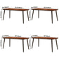 Solid Wood Industrial Dining Table Brown Rectangle Table with Black Frame for Dinning Room Clearhalo ' dining_table' 'Dining Tables & Seating' 'Dining Tables' 'furn' 'furn_dining_table' 'Furniture' 'furniture_dining_table' 'Kitchen & Dining Furniture' 'kitchen&dining_furn' 'kitchen' 'kitchen_dining_table' 3739837