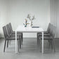 Modern White Kitchen Dining Table Sintered Stone Rectangle Shape Dining Table with 4 Legs Base Clearhalo ' dining_table' 'Dining Tables & Seating' 'Dining Tables' 'Furniture' 'furniture_dining_table' 'Kitchen & Dining Furniture' 'kitchen&dining_furn' 'kitchen' 'kitchen_dining_table' 3739839