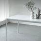 Modern White Kitchen Dining Table Sintered Stone Rectangle Shape Dining Table with 4 Legs Base Clearhalo ' dining_table' 'Dining Tables & Seating' 'Dining Tables' 'Furniture' 'furniture_dining_table' 'Kitchen & Dining Furniture' 'kitchen&dining_furn' 'kitchen' 'kitchen_dining_table' 3739840