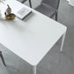 Modern White Kitchen Dining Table Sintered Stone Rectangle Shape Dining Table with 4 Legs Base Clearhalo ' dining_table' 'Dining Tables & Seating' 'Dining Tables' 'Furniture' 'furniture_dining_table' 'Kitchen & Dining Furniture' 'kitchen&dining_furn' 'kitchen' 'kitchen_dining_table' 3739842