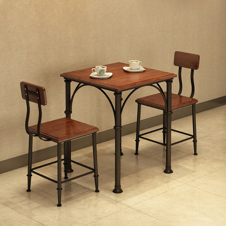 Industrial Style Solid Wood Dining Table Brown Square Table with 4 Legs for Dinning Room Clearhalo ' dining_table' 'Dining Tables & Seating' 'Dining Tables' 'furn' 'furn_dining_table' 'Furniture' 'furniture_dining_table' 'Kitchen & Dining Furniture' 'kitchen&dining_furn' 'kitchen' 'kitchen_dining_table' 3739847