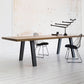 Rectangle 4 Legs Industrial Dining Table Wood Color Fixed Table of Solid Wood Clearhalo ' dining_table' 'Dining Tables & Seating' 'Dining Tables' 'furn' 'furn_dining_table' 'Furniture' 'furniture_dining_table' 'Kitchen & Dining Furniture' 'kitchen&dining_furn' 'kitchen' 'kitchen_dining_table' 3739855