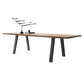 Rectangle 4 Legs Industrial Dining Table Wood Color Fixed Table of Solid Wood Clearhalo ' dining_table' 'Dining Tables & Seating' 'Dining Tables' 'furn' 'furn_dining_table' 'Furniture' 'furniture_dining_table' 'Kitchen & Dining Furniture' 'kitchen&dining_furn' 'kitchen' 'kitchen_dining_table' 3739858