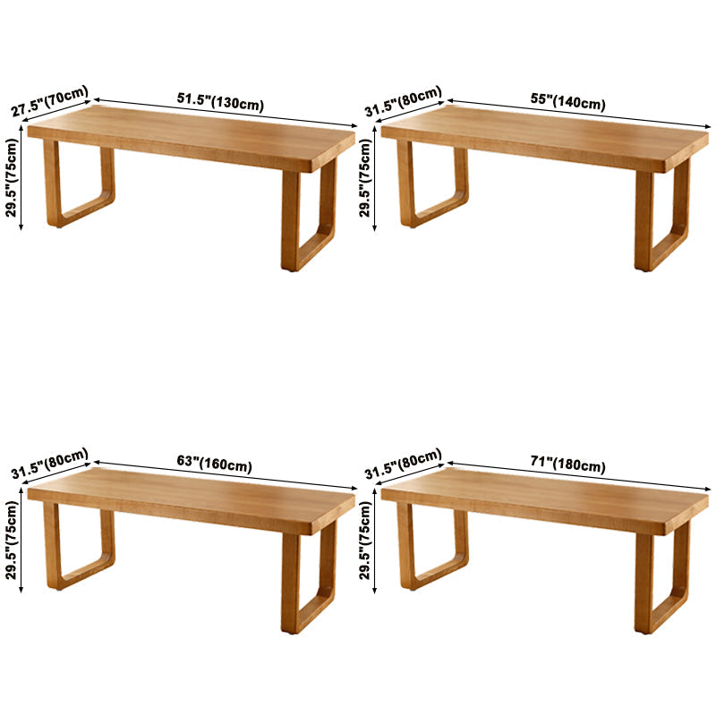 Rectangle Sled Base Dining Site Table Solid Wood Dining Room Collection for Indoor Clearhalo ' dining_table' 'Dining Tables & Seating' 'Dining Tables' 'furn' 'furn_dining_table' 'Furniture' 'furniture_dining_table' 'Kitchen & Dining Furniture' 'kitchen&dining_furn' 'kitchen' 'kitchen_dining_table' 3739872