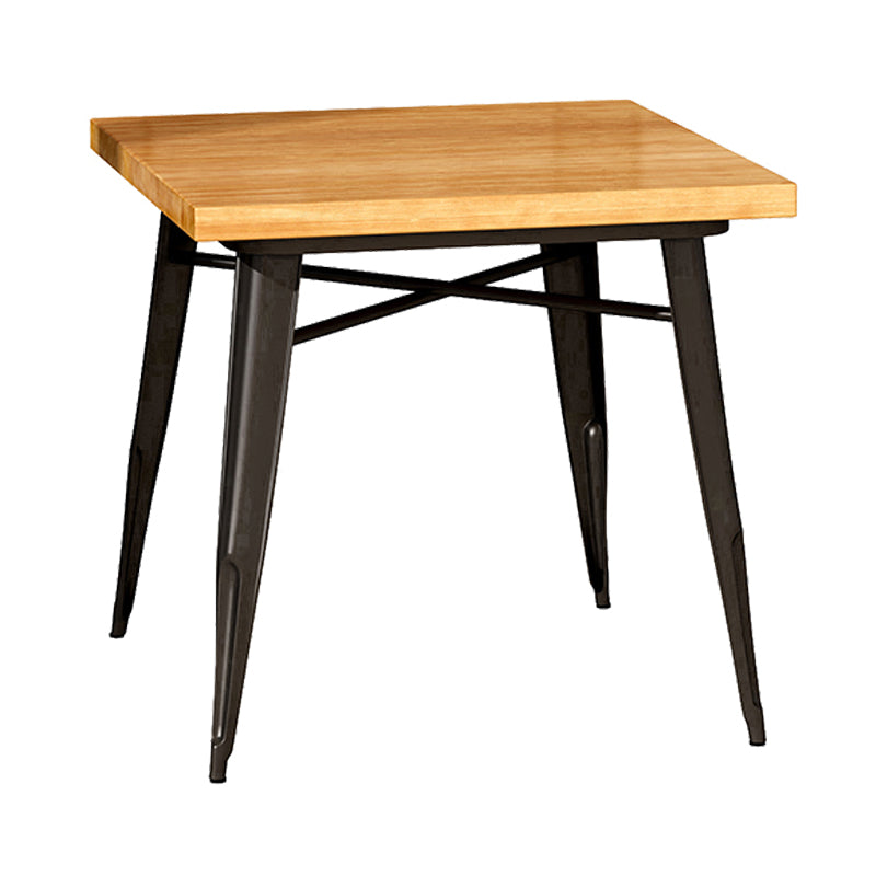Industrial Style Solid Wood Dining Table Brown Table with Black Frame for Dinning Room Square Without Chairs Clearhalo ' dining_table' 'Dining Tables & Seating' 'Dining Tables' 'furn' 'furn_dining_table' 'Furniture' 'furniture_dining_table' 'Kitchen & Dining Furniture' 'kitchen&dining_furn' 'kitchen' 'kitchen_dining_table' 3739889