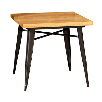 Industrial Style Solid Wood Dining Table Brown Table with Black Frame for Dinning Room Square Without Chairs Clearhalo ' dining_table' 'Dining Tables & Seating' 'Dining Tables' 'furn' 'furn_dining_table' 'Furniture' 'furniture_dining_table' 'Kitchen & Dining Furniture' 'kitchen&dining_furn' 'kitchen' 'kitchen_dining_table' 3739889
