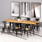 Industrial Style Solid Wood Dining Table Brown Table with Black Frame for Dinning Room Clearhalo ' dining_table' 'Dining Tables & Seating' 'Dining Tables' 'furn' 'furn_dining_table' 'Furniture' 'furniture_dining_table' 'Kitchen & Dining Furniture' 'kitchen&dining_furn' 'kitchen' 'kitchen_dining_table' 3739896