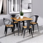 Industrial Style Solid Wood Dining Table Brown Table with Black Frame for Dinning Room Clearhalo ' dining_table' 'Dining Tables & Seating' 'Dining Tables' 'furn' 'furn_dining_table' 'Furniture' 'furniture_dining_table' 'Kitchen & Dining Furniture' 'kitchen&dining_furn' 'kitchen' 'kitchen_dining_table' 3739897