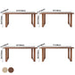 Minimalist Wood Rectangle Shape Dining Table Standard Kitchen Dining Table with Double Pedestal Base Clearhalo ' dining_table' 'Dining Tables & Seating' 'Dining Tables' 'furn' 'furn_dining_table' 'Furniture' 'furniture_dining_table' 'Kitchen & Dining Furniture' 'kitchen&dining_furn' 'kitchen' 'kitchen_dining_table' 3739917