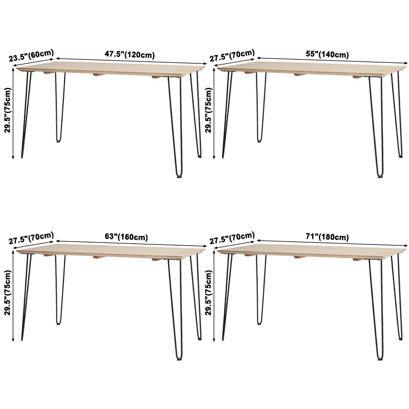 Industrial Rectangle Dining Site Table Pine Solid Wood Dining Room Home Furniture Clearhalo ' dining_table' 'Dining Tables & Seating' 'Dining Tables' 'furn' 'furn_dining_table' 'Furniture' 'furniture_dining_table' 'Kitchen & Dining Furniture' 'kitchen&dining_furn' 'kitchen' 'kitchen_dining_table' 3739926
