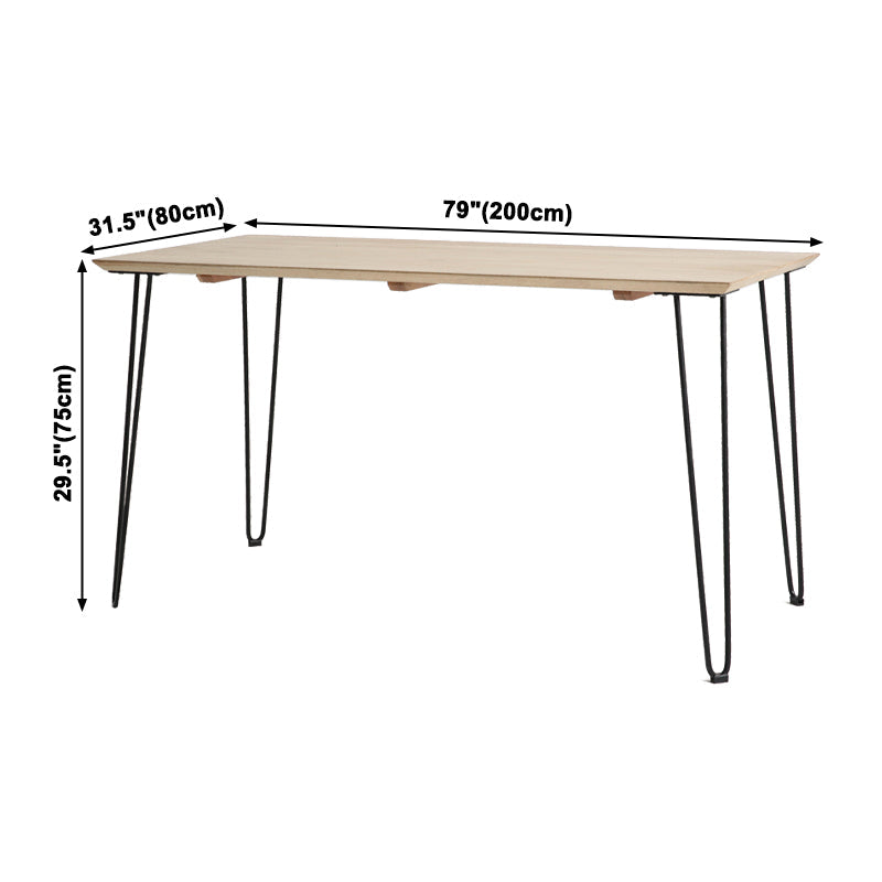 Industrial Rectangle Dining Site Table Pine Solid Wood Dining Room Home Furniture Clearhalo ' dining_table' 'Dining Tables & Seating' 'Dining Tables' 'furn' 'furn_dining_table' 'Furniture' 'furniture_dining_table' 'Kitchen & Dining Furniture' 'kitchen&dining_furn' 'kitchen' 'kitchen_dining_table' 3739927