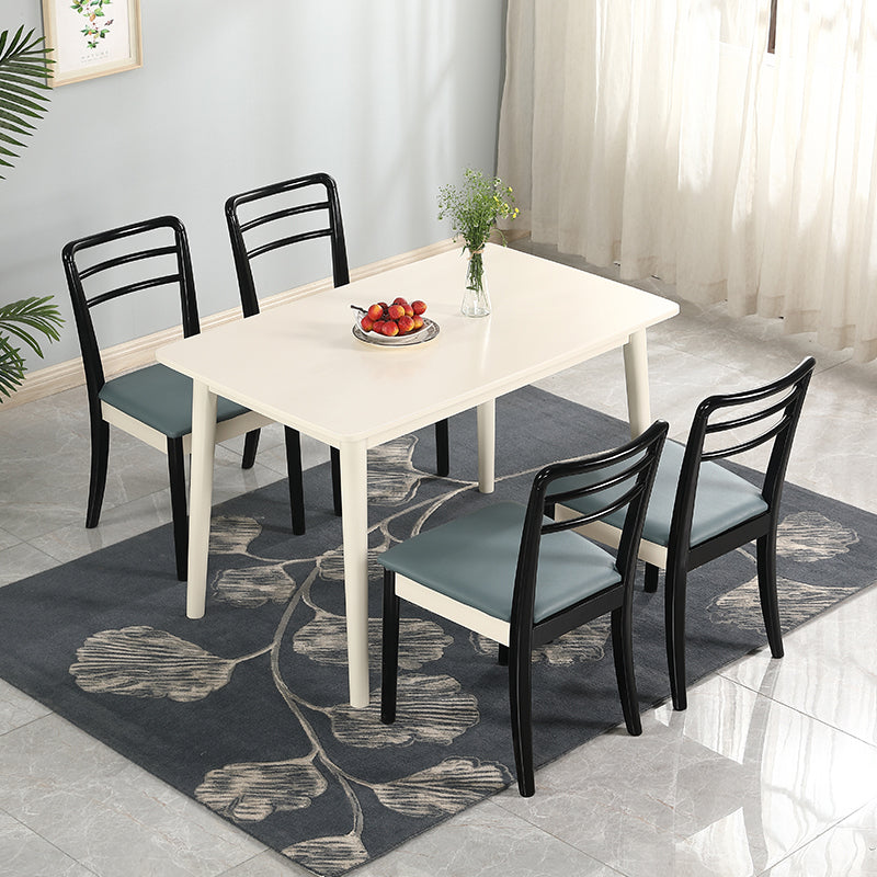 Contemporary Solid Wood Standard Dining Table Rectangle Shape Dining Table for Kitchen White Without Chairs Clearhalo ' dining_table' 'Dining Tables & Seating' 'Dining Tables' 'furn' 'furn_dining_table' 'Furniture' 'furniture_dining_table' 'Kitchen & Dining Furniture' 'kitchen&dining_furn' 'kitchen' 'kitchen_dining_table' 3739928
