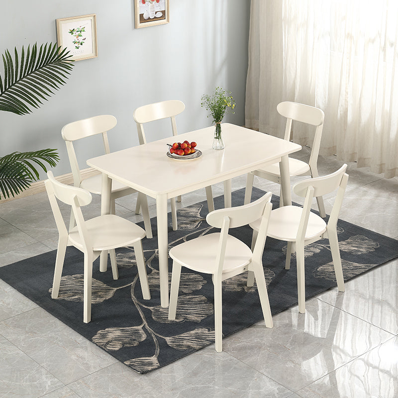 Contemporary Solid Wood Standard Dining Table Rectangle Shape Dining Table for Kitchen Clearhalo ' dining_table' 'Dining Tables & Seating' 'Dining Tables' 'furn' 'furn_dining_table' 'Furniture' 'furniture_dining_table' 'Kitchen & Dining Furniture' 'kitchen&dining_furn' 'kitchen' 'kitchen_dining_table' 3739929