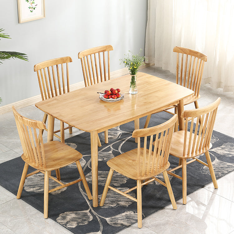 Contemporary Solid Wood Standard Dining Table Rectangle Shape Dining Table for Kitchen Clearhalo ' dining_table' 'Dining Tables & Seating' 'Dining Tables' 'furn' 'furn_dining_table' 'Furniture' 'furniture_dining_table' 'Kitchen & Dining Furniture' 'kitchen&dining_furn' 'kitchen' 'kitchen_dining_table' 3739936