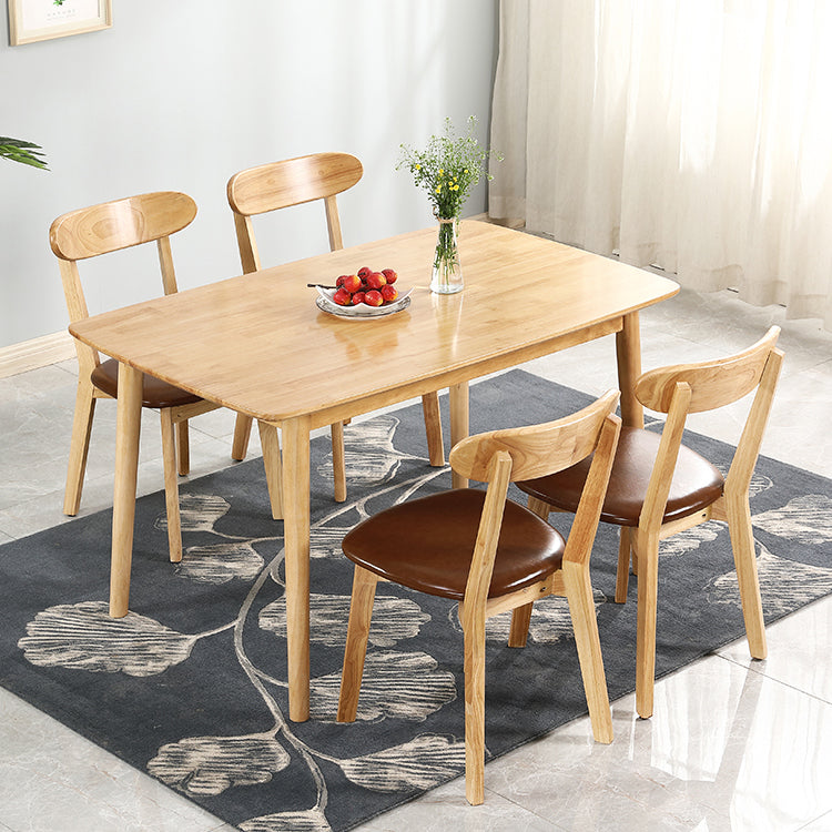 Contemporary Solid Wood Standard Dining Table Rectangle Shape Dining Table for Kitchen Clearhalo ' dining_table' 'Dining Tables & Seating' 'Dining Tables' 'furn' 'furn_dining_table' 'Furniture' 'furniture_dining_table' 'Kitchen & Dining Furniture' 'kitchen&dining_furn' 'kitchen' 'kitchen_dining_table' 3739940