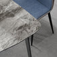 Simplicity Style Home Sintered Stone Dining Table Rectangle Shape Table with 4 Legs Base Clearhalo ' dining_table' 'Dining Tables & Seating' 'Dining Tables' 'furn' 'furn_dining_table' 'Furniture' 'furniture_dining_table' 'Kitchen & Dining Furniture' 'kitchen&dining_furn' 'kitchen' 'kitchen_dining_table' 3739948