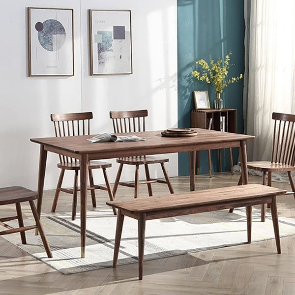 Rectangle Shape Wood Color Dining Table Solid Wood Table Luxury with 4 Legs Clearhalo ' dining_table' 'Dining Tables & Seating' 'Dining Tables' 'furn' 'furn_dining_table' 'Furniture' 'furniture_dining_table' 'Kitchen & Dining Furniture' 'kitchen&dining_furn' 'kitchen' 'kitchen_dining_table' 3739951