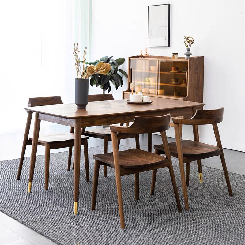 Rectangle Shape Wood Color Dining Table Solid Wood Table Luxury with 4 Legs Clearhalo ' dining_table' 'Dining Tables & Seating' 'Dining Tables' 'furn' 'furn_dining_table' 'Furniture' 'furniture_dining_table' 'Kitchen & Dining Furniture' 'kitchen&dining_furn' 'kitchen' 'kitchen_dining_table' 3739955