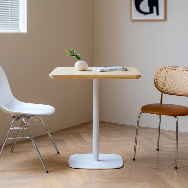 Industrial Style Solid Wood Dining Table Square Table with Metal Base for Dinning Room Clearhalo ' dining_table' 'Dining Tables & Seating' 'Dining Tables' 'furn' 'furn_dining_table' 'Furniture' 'furniture_dining_table' 'Kitchen & Dining Furniture' 'kitchen&dining_furn' 'kitchen' 'kitchen_dining_table' 3739958