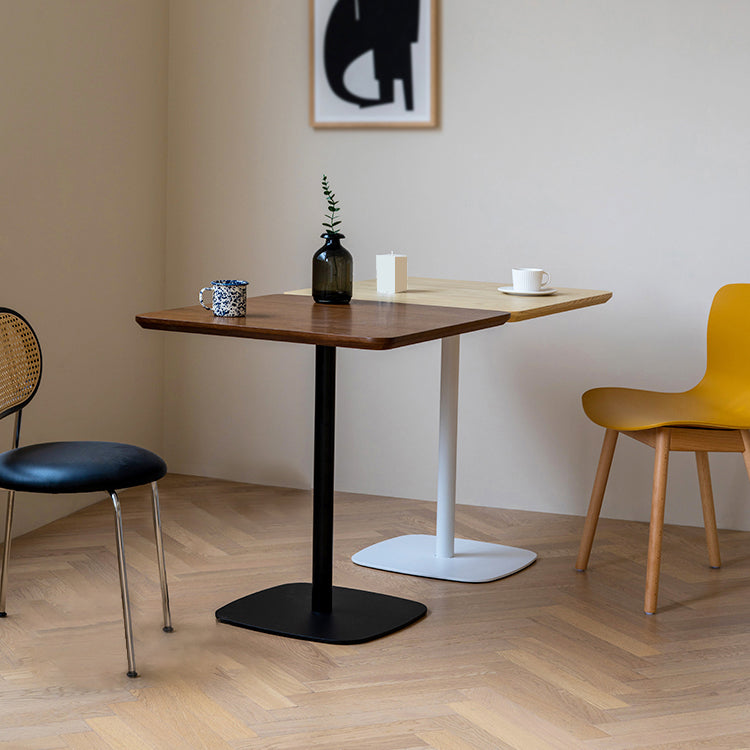 Industrial Style Solid Wood Dining Table Square Table with Metal Base for Dinning Room Clearhalo ' dining_table' 'Dining Tables & Seating' 'Dining Tables' 'furn' 'furn_dining_table' 'Furniture' 'furniture_dining_table' 'Kitchen & Dining Furniture' 'kitchen&dining_furn' 'kitchen' 'kitchen_dining_table' 3739963