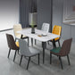 Modern Rectangle Shape White Dining Table Sintered Stone Dining Table with 4 Legs Base Clearhalo ' dining_table' 'Dining Tables & Seating' 'Dining Tables' 'furn' 'furn_dining_table' 'Furniture' 'furniture_dining_table' 'Kitchen & Dining Furniture' 'kitchen&dining_furn' 'kitchen' 'kitchen_dining_table' 3739983