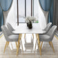 Traditional Luxury Rectangle Dining Table Stone Dinner Table with 4 Legs Clearhalo ' dining_table' 'Dining Tables & Seating' 'Dining Tables' 'furn' 'furn_dining_table' 'Furniture' 'furniture_dining_table' 'Kitchen & Dining Furniture' 'kitchen&dining_furn' 'kitchen' 'kitchen_dining_table' 3739994