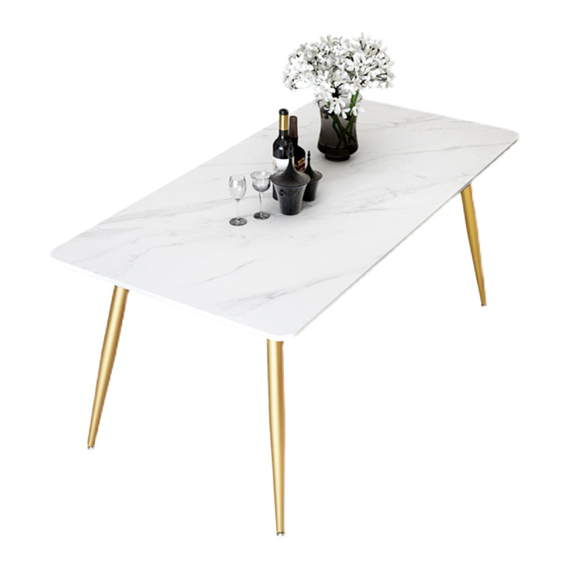 Traditional Luxury Rectangle Dining Table Stone Dinner Table with 4 Legs Without Chairs Clearhalo ' dining_table' 'Dining Tables & Seating' 'Dining Tables' 'furn' 'furn_dining_table' 'Furniture' 'furniture_dining_table' 'Kitchen & Dining Furniture' 'kitchen&dining_furn' 'kitchen' 'kitchen_dining_table' 3739997