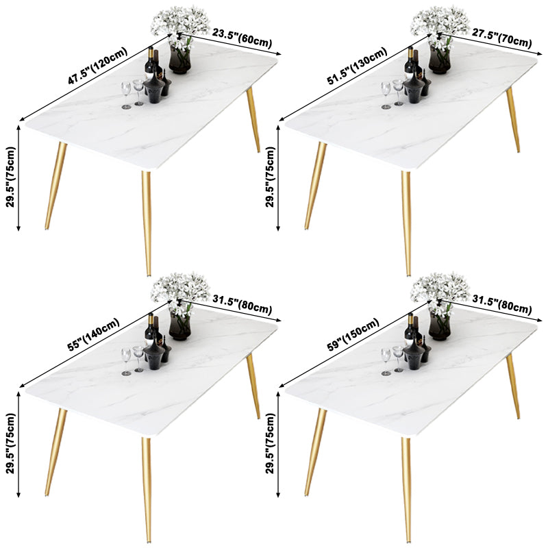 Traditional Luxury Rectangle Dining Table Stone Dinner Table with 4 Legs Clearhalo ' dining_table' 'Dining Tables & Seating' 'Dining Tables' 'furn' 'furn_dining_table' 'Furniture' 'furniture_dining_table' 'Kitchen & Dining Furniture' 'kitchen&dining_furn' 'kitchen' 'kitchen_dining_table' 3739998