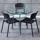Modern Round Dining Room Table Clear Tempered Glass Table with Pedestal Base Clearhalo ' dining_table' 'Dining Tables & Seating' 'Dining Tables' 'furn' 'furn_dining_table' 'Furniture' 'furniture_dining_table' 'Kitchen & Dining Furniture' 'kitchen&dining_furn' 'kitchen' 'kitchen_dining_table' 3740000
