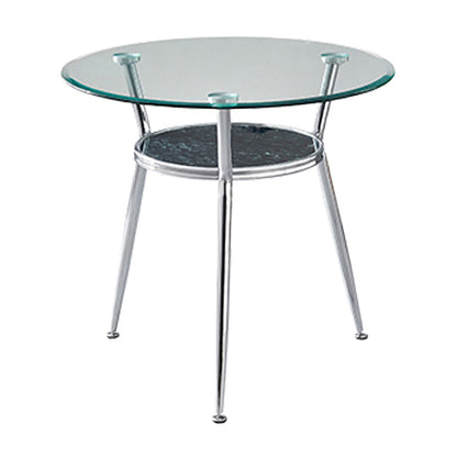 Modern Round Dining Room Table Clear Tempered Glass Table with Pedestal Base Black Without Chairs Clearhalo ' dining_table' 'Dining Tables & Seating' 'Dining Tables' 'furn' 'furn_dining_table' 'Furniture' 'furniture_dining_table' 'Kitchen & Dining Furniture' 'kitchen&dining_furn' 'kitchen' 'kitchen_dining_table' 3740004