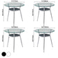 Modern Round Dining Room Table Clear Tempered Glass Table with Pedestal Base Clearhalo ' dining_table' 'Dining Tables & Seating' 'Dining Tables' 'furn' 'furn_dining_table' 'Furniture' 'furniture_dining_table' 'Kitchen & Dining Furniture' 'kitchen&dining_furn' 'kitchen' 'kitchen_dining_table' 3740008
