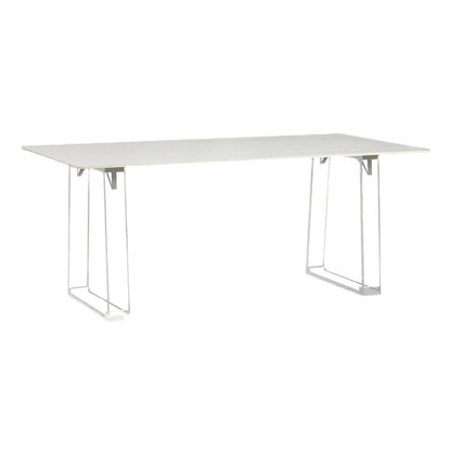 Sintered Stone Top Dining Table Rectangle Dining Table with Acrylic Double Pedestal Base Without Chairs Clearhalo ' dining_table' 'Dining Tables & Seating' 'Dining Tables' 'furn' 'furn_dining_table' 'Furniture' 'furniture_dining_table' 'Kitchen & Dining Furniture' 'kitchen&dining_furn' 'kitchen' 'kitchen_dining_table' 3740013
