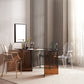 Tempered Glass Modern Free Form Indoor Table Glass Table for Dining Room Clearhalo ' dining_table' 'Dining Tables & Seating' 'Dining Tables' 'furn' 'furn_dining_table' 'Furniture' 'furniture_dining_table' 'Kitchen & Dining Furniture' 'kitchen&dining_furn' 'kitchen' 'kitchen_dining_table' 3740022
