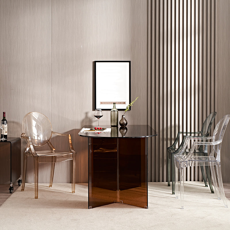 Tempered Glass Modern Free Form Indoor Table Glass Table for Dining Room Clearhalo ' dining_table' 'Dining Tables & Seating' 'Dining Tables' 'furn' 'furn_dining_table' 'Furniture' 'furniture_dining_table' 'Kitchen & Dining Furniture' 'kitchen&dining_furn' 'kitchen' 'kitchen_dining_table' 3740023