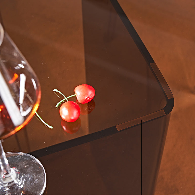 Tempered Glass Modern Free Form Indoor Table Glass Table for Dining Room Clearhalo ' dining_table' 'Dining Tables & Seating' 'Dining Tables' 'furn' 'furn_dining_table' 'Furniture' 'furniture_dining_table' 'Kitchen & Dining Furniture' 'kitchen&dining_furn' 'kitchen' 'kitchen_dining_table' 3740027